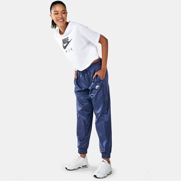 NIKE AIR Satin Court Jogger Pants Purple/Blue Women’s Size XS - Picture 3 of 12